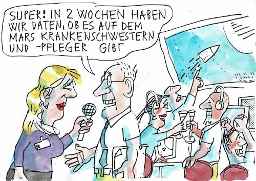 Cartoon: Pflegenotstand (medium) by Jan Tomaschoff tagged pfleger,schwestern,pfleger,schwestern