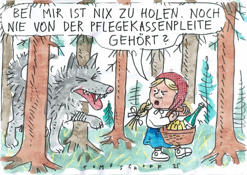 Cartoon: Pleite (medium) by Jan Tomaschoff tagged pflegeversicherung,gesundheit,kosten,demografie,pflegeversicherung,gesundheit,kosten,demografie