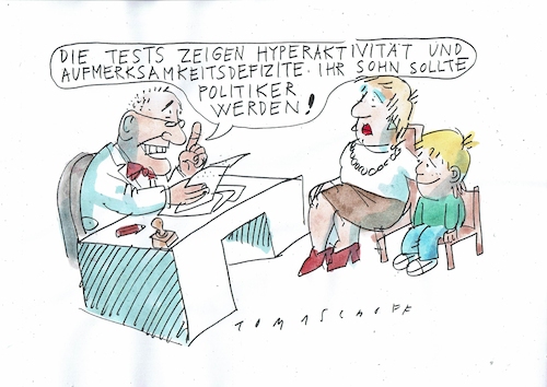 Cartoon: Politiker (medium) by Jan Tomaschoff tagged politiker,aufmerksamkeit,adhs,politiker,aufmerksamkeit,adhs