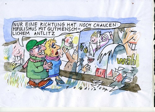 Cartoon: Populismus (medium) by Jan Tomaschoff tagged politikerversprechen,populismus,politikerversprechen,populismus