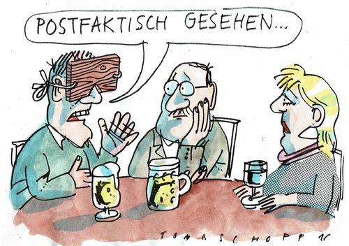 Cartoon: postfaktisch (medium) by Jan Tomaschoff tagged gerüchte,verschwörungstheorien,lügen,gerüchte,verschwörungstheorien,lügen