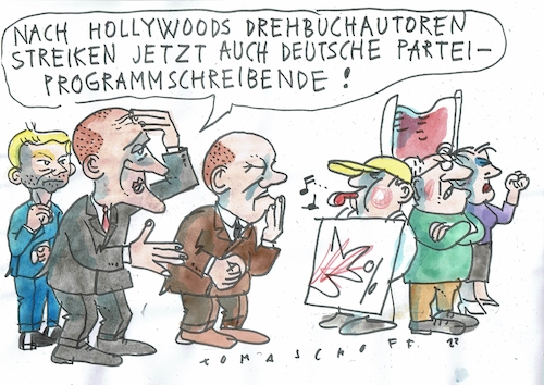 Cartoon: Programme (medium) by Jan Tomaschoff tagged parteien,programme,parteien,programme