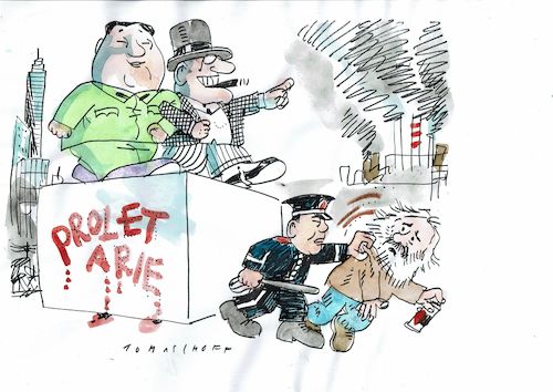 Cartoon: Proletarier (medium) by Jan Tomaschoff tagged marx,kommunismus,kapitalismus,china,marx,kommunismus,kapitalismus,china