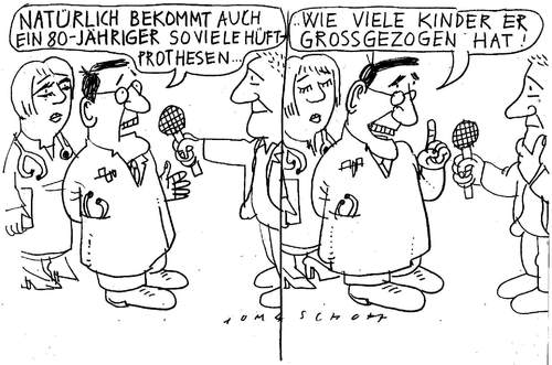 Cartoon: prothesen (medium) by Jan Tomaschoff tagged prothesen,alter,gesundheit,rentner,rentenempfänger,kinder,krankenkasse,prothesen,gesundheit,rentner,rentenempfänger,kinder,krankenkasse