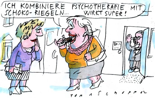 Cartoon: Psychotherapie (medium) by Jan Tomaschoff tagged psychotherapie,psychotherapie