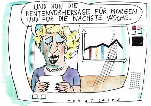 Cartoon: Rente (medium) by Jan Tomaschoff tagged rentenniveau,generationengerechtigkeit,rentenniveau,generationengerechtigkeit