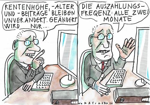 Cartoon: Rente (medium) by Jan Tomaschoff tagged rente,rentenalter,demografie,rente,rentenalter,demografie