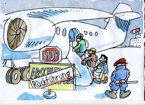 Cartoon: Rückführungskosmetik (medium) by Jan Tomaschoff tagged migration,migration