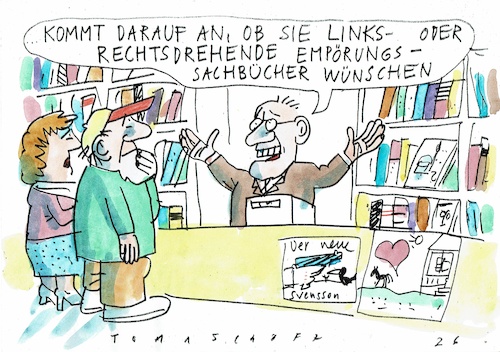 Cartoon: Sachbücher (medium) by Jan Tomaschoff tagged empörung,streitkultur,demokratie,empörung,streitkultur,demokratie
