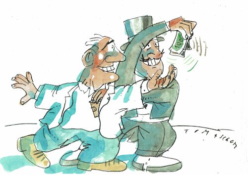 Cartoon: Schenkung (medium) by Jan Tomaschoff tagged geld,politiker,geschenke,abgaben,geld,politiker,geschenke,abgaben