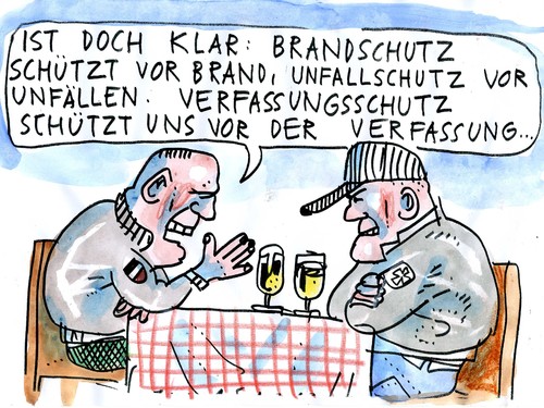 Cartoon: Schutz (medium) by Jan Tomaschoff tagged rechtsterror,verfassungsschutz,nazis,neonazis,rechtsterror,verfassungsschutz,nazis,neonazis