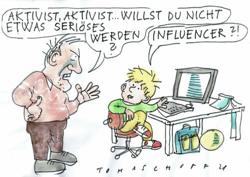 Cartoon: seriös (medium) by Jan Tomaschoff tagged jobs,aktivisten,internet,jobs,aktivisten,internet