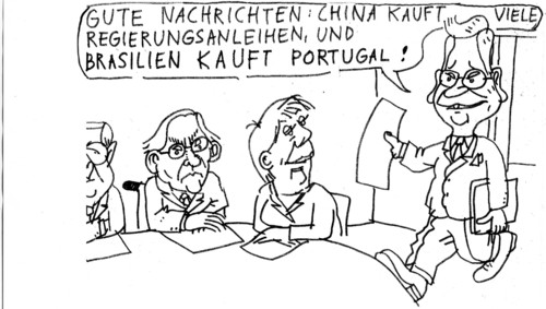 Cartoon: Shopping (medium) by Jan Tomaschoff tagged china,brasilien,portugal