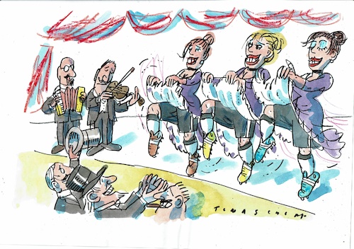 Cartoon: Show (medium) by Jan Tomaschoff tagged fussball,show,fussball,show