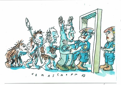 Cartoon: Sicherheit (medium) by Jan Tomaschoff tagged flughafen,sicherheit,flughafen,sicherheit