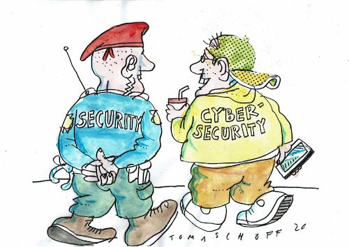 Cartoon: Sicherheit (medium) by Jan Tomaschoff tagged cybersecurity,internet,cybersecurity,internet