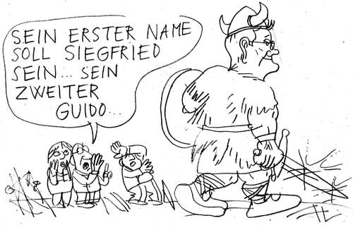 Cartoon: Siegfried (medium) by Jan Tomaschoff tagged westerwelle,fdp