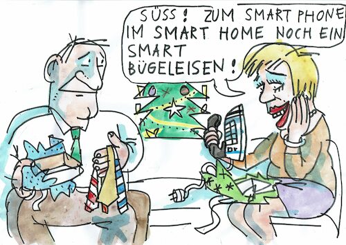 Cartoon: smart (medium) by Jan Tomaschoff tagged smart,home,hausarbeit,digitalisierung,smart,home,hausarbeit,digitalisierung