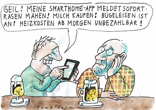Cartoon: smart (medium) by Jan Tomaschoff tagged smart,home,energiepreis,heizung,smart,home,energiepreis,heizung