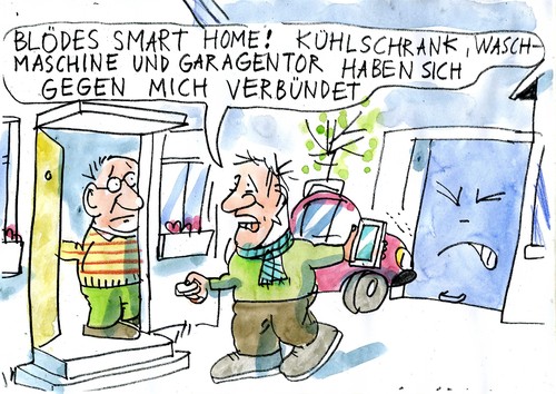 Cartoon: smart home (medium) by Jan Tomaschoff tagged home,smart,vernetzung,vernetzung,smart,home