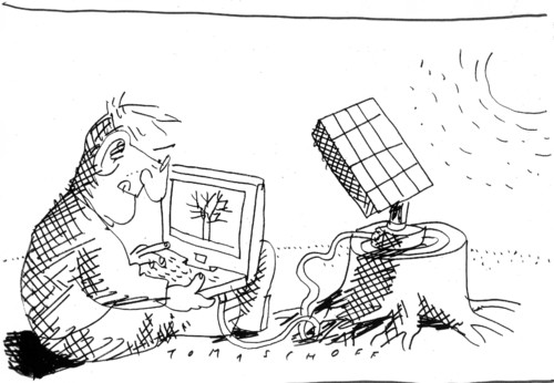 Cartoon: solar (medium) by Jan Tomaschoff tagged solar,energie,computer,technik,internet,alternativen,solar energie,computer,technik,internet,alternativen,akw,atomkraft,solar,energie,umwelt