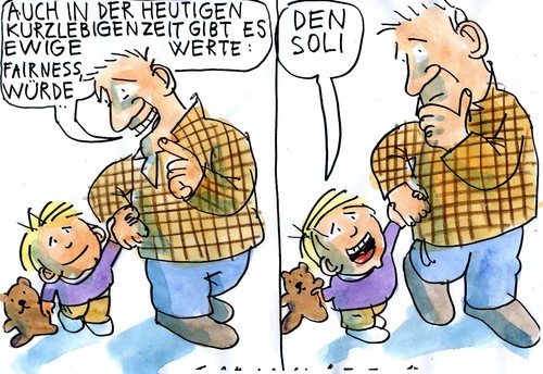 Cartoon: Soli (medium) by Jan Tomaschoff tagged soli,steuern,soli,steuern