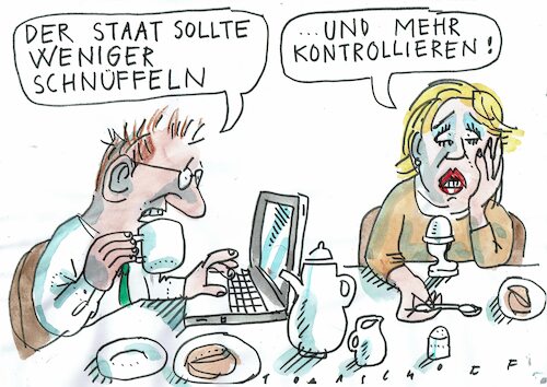Cartoon: Staat (medium) by Jan Tomaschoff tagged kontrolle,freiheit,kontrolle,freiheit