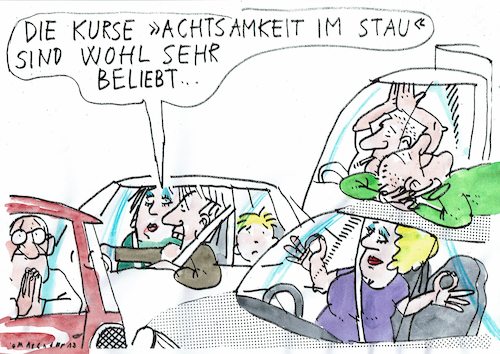 Cartoon: Stau (medium) by Jan Tomaschoff tagged stau,verkehr,auto,stress,stau,verkehr,auto,stress