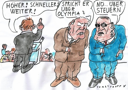 Cartoon: Steuern (medium) by Jan Tomaschoff tagged leistung,wirtschaft,olympia,steuern,leistung,wirtschaft,olympia,steuern