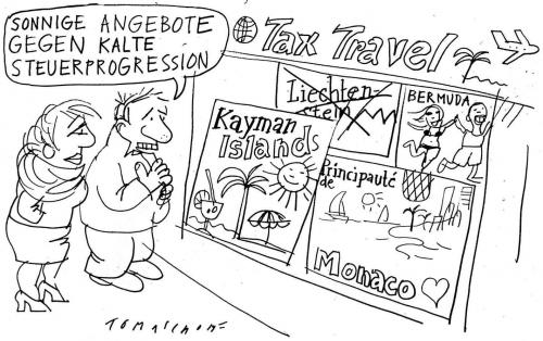 Cartoon: Steuerprogression (medium) by Jan Tomaschoff tagged steuerprogression