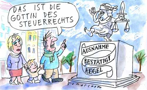 Cartoon: Steuerrecht (medium) by Jan Tomaschoff tagged steuerrecht