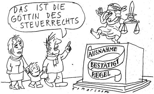 Cartoon: Steuerrecht (medium) by Jan Tomaschoff tagged steuerrecht