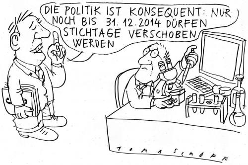 Cartoon: Stichtage (medium) by Jan Tomaschoff tagged stichtage