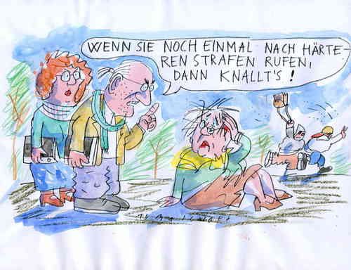 Cartoon: Strafen (medium) by Jan Tomaschoff tagged strafen,jugendgewalt,straftäter