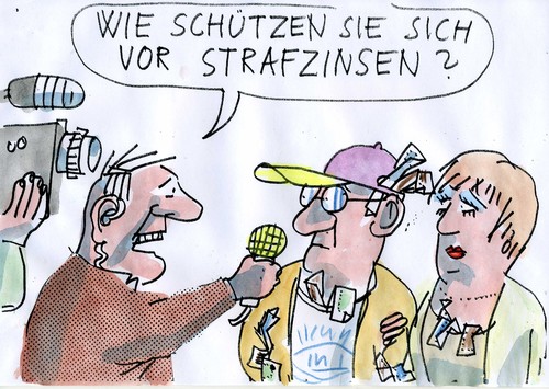 Cartoon: Strafzins (medium) by Jan Tomaschoff tagged banken,geldschwemme,strafzins,banken,geldschwemme,strafzins