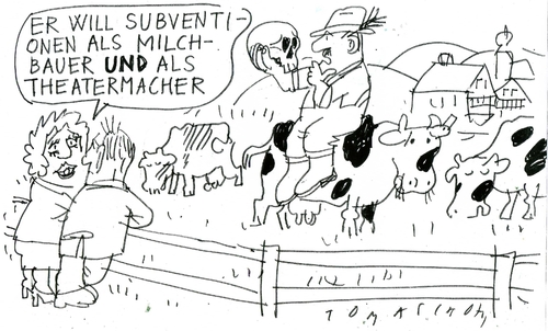 Cartoon: Subventionen (medium) by Jan Tomaschoff tagged subventionen