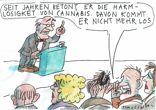Cartoon: Sucht (medium) by Jan Tomaschoff tagged abhaängiglkeit,sucht,cannabis,abhaängiglkeit,sucht,cannabis