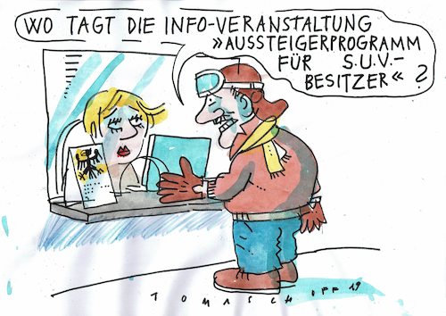 Cartoon: SUV (medium) by Jan Tomaschoff tagged verkehr,auto,suv,umwelt,verkehr,auto,suv,umwelt