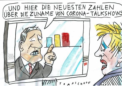 Cartoon: Talkshows (medium) by Jan Tomaschoff tagged corna,medien,fernsehen,taklkshows,corna,medien,fernsehen,taklkshows