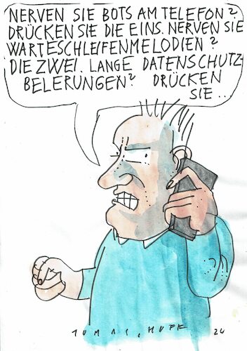 Cartoon: Tasten (medium) by Jan Tomaschoff tagged telefon,vertröstung,warteschleifen,telefon,vertröstung,warteschleifen