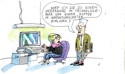 Cartoon: Technologiepark (medium) by Jan Tomaschoff tagged liebe,technik,moderne,liebe,technik,moderne