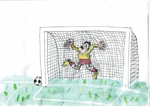 Cartoon: Tor (medium) by Jan Tomaschoff tagged fussball,torwart,fussball,torwart