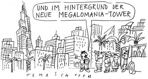 Cartoon: Tower (medium) by Jan Tomaschoff tagged prestigebauten,architektur