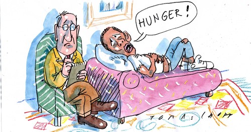 Cartoon: Trauma (medium) by Jan Tomaschoff tagged hunger,armut,pverty,hunger,armut,gesundheit,dritte welt,trauma,arm,essen,dritte,welt