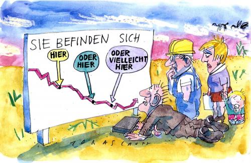 Cartoon: Trend (medium) by Jan Tomaschoff tagged rezession,abschwung,flaute,krise,wirtschaftskrise