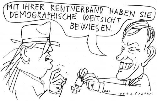 Cartoon: Udo (medium) by Jan Tomaschoff tagged renten,udo,lindenberg,bundesverdienstkreuz,köhler,