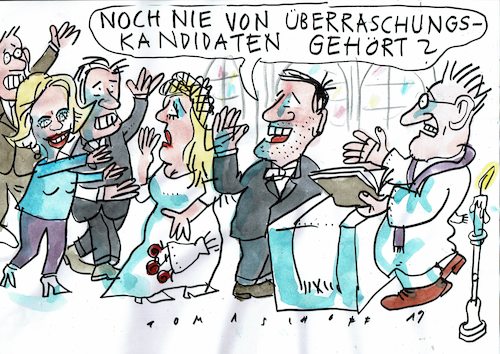 Cartoon: Überraschung (medium) by Jan Tomaschoff tagged eu,wahl,kandidaten,eu,wahl,kandidaten