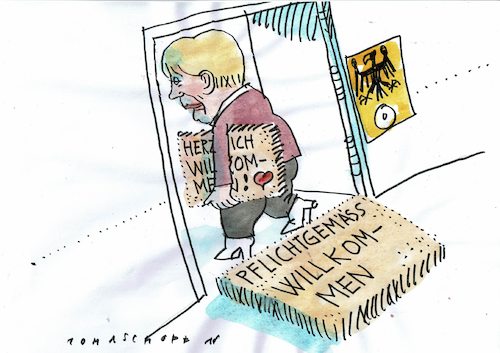 Cartoon: Unerwünschter Besuch (medium) by Jan Tomaschoff tagged erdogan,diktatoren,erdogan,diktatoren