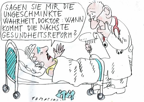 Cartoon: ungeschmickt (medium) by Jan Tomaschoff tagged gesundheit,krankheit,reformen,gesundheit,krankheit,reformen