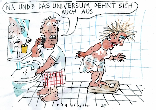 Cartoon: Universum (medium) by Jan Tomaschoff tagged gewicht,übergewicht,gewicht,übergewicht